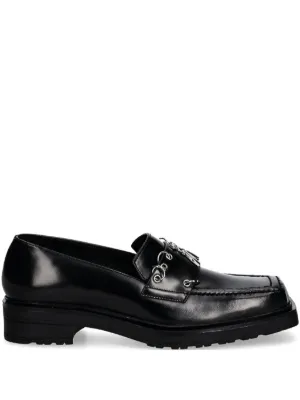 Kenzo Leather Penny Loafers | Black | FARFETCH