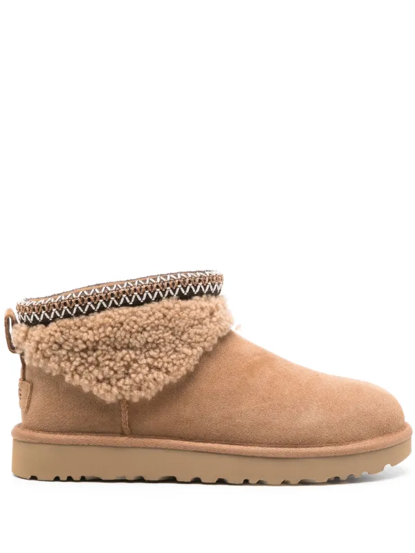 UGG Classic Ultra Mini Maxi Curly Boots | Brown | FARFETCH