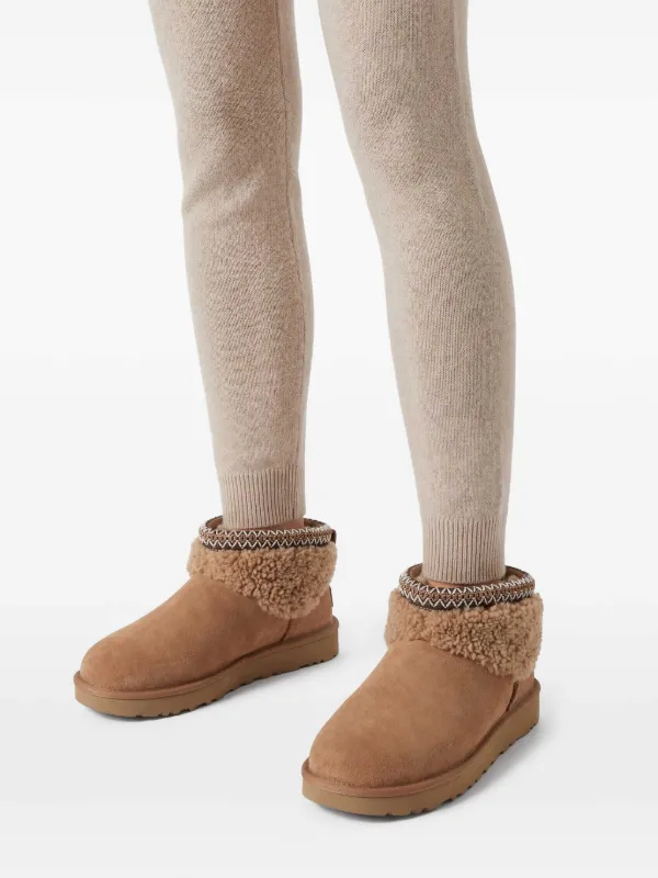 UGG Classic Ultra Mini Maxi Curly Boots | Brown | FARFETCH