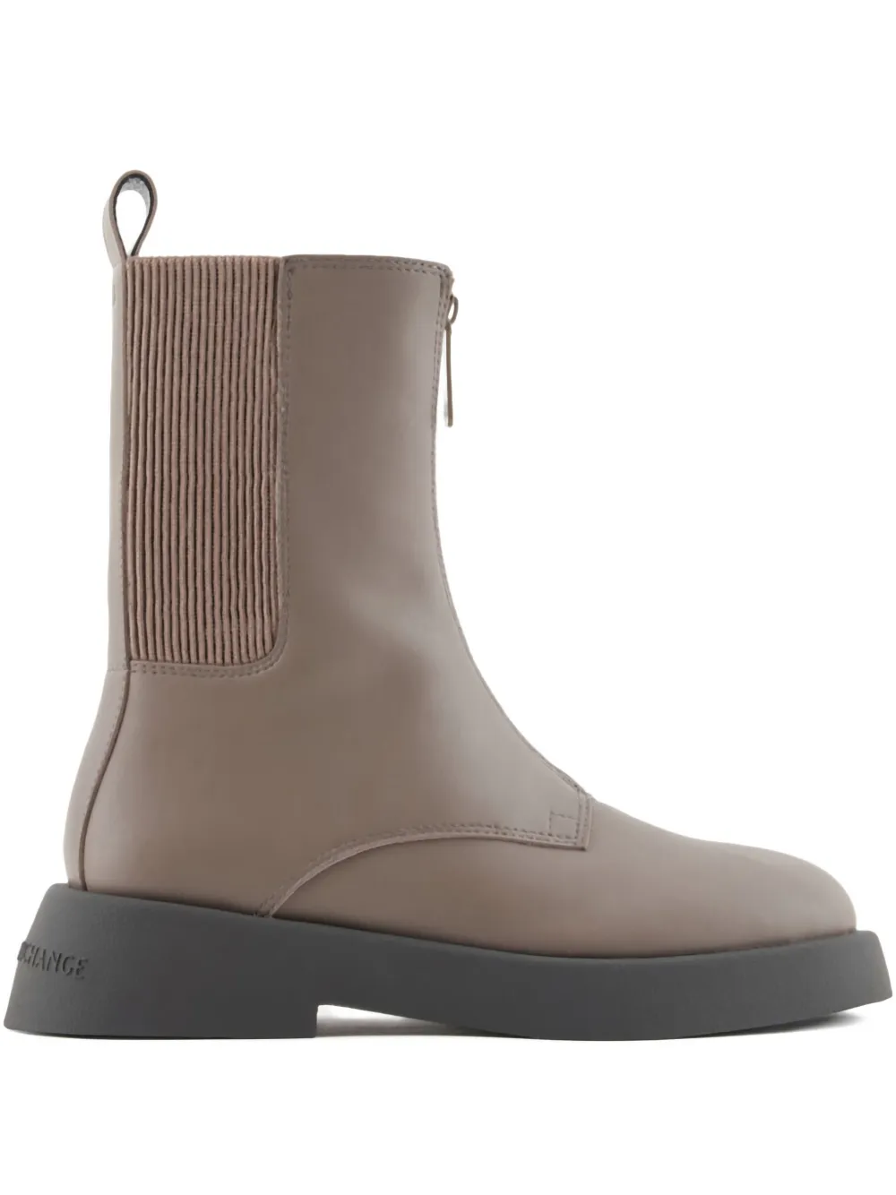 Armani Exchange zip-detail boots Brown