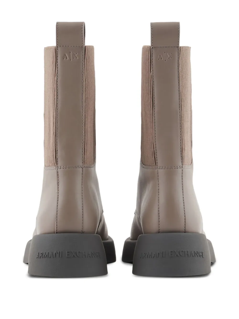 Armani Exchange zip-detail boots Brown