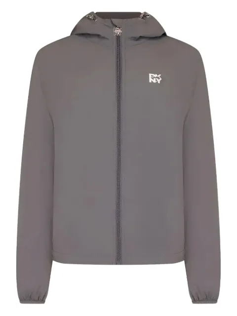 DKNY hooded zip-up jacket