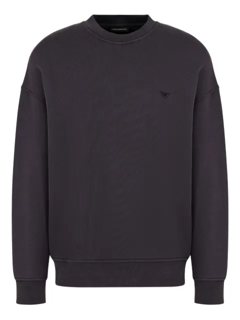 Emporio Armani logo-embroiderd crew-neck sweatshirt