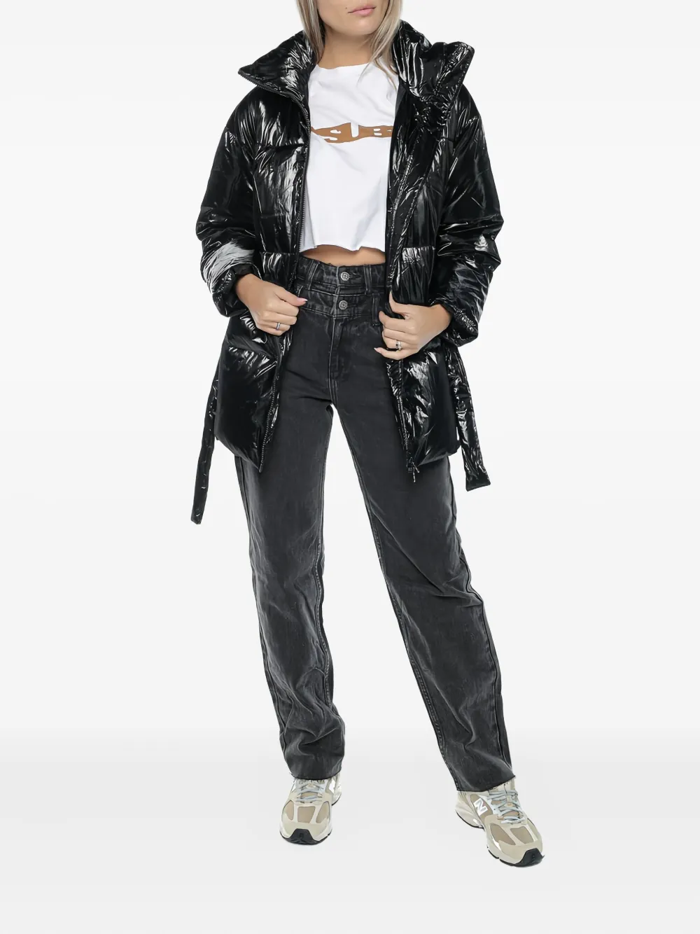 Armani Exchange belted high-neck puffer jacket | Down Jackets | Image 2