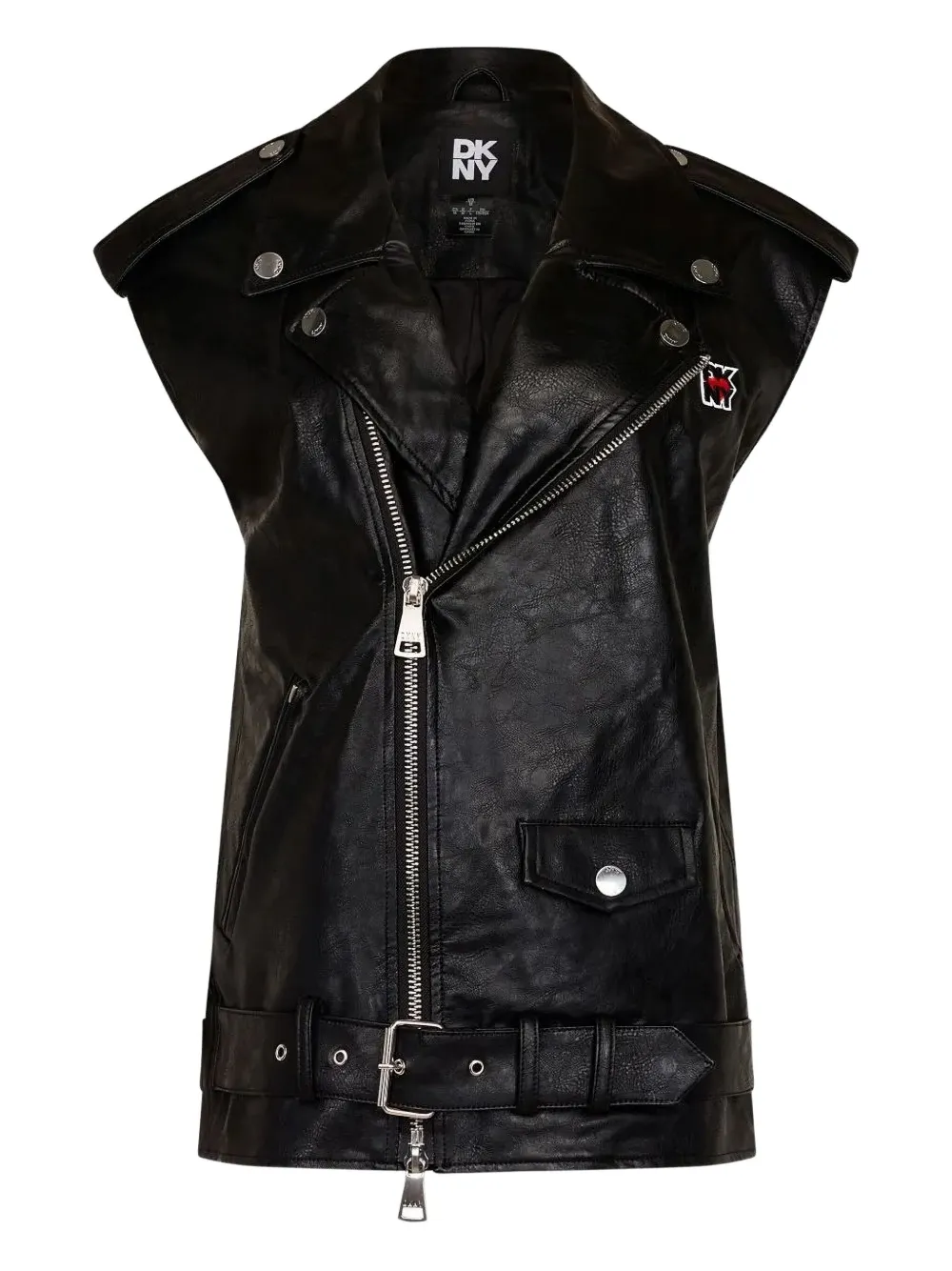 DKNY sleeveless belted gilet | Black | Image 1