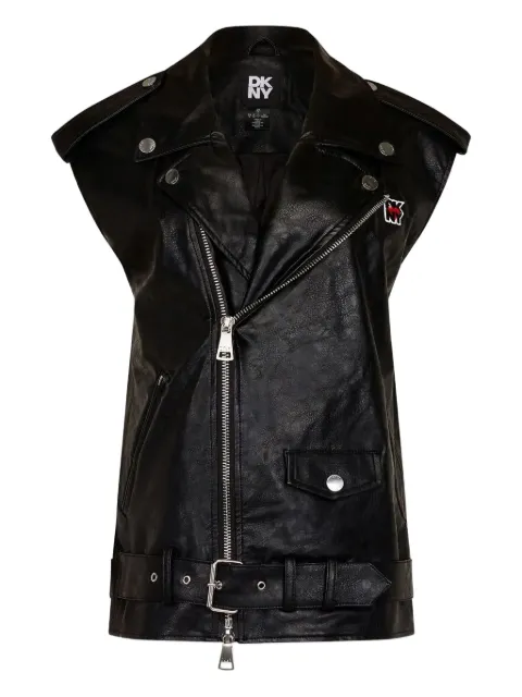 DKNY sleeveless belted gilet