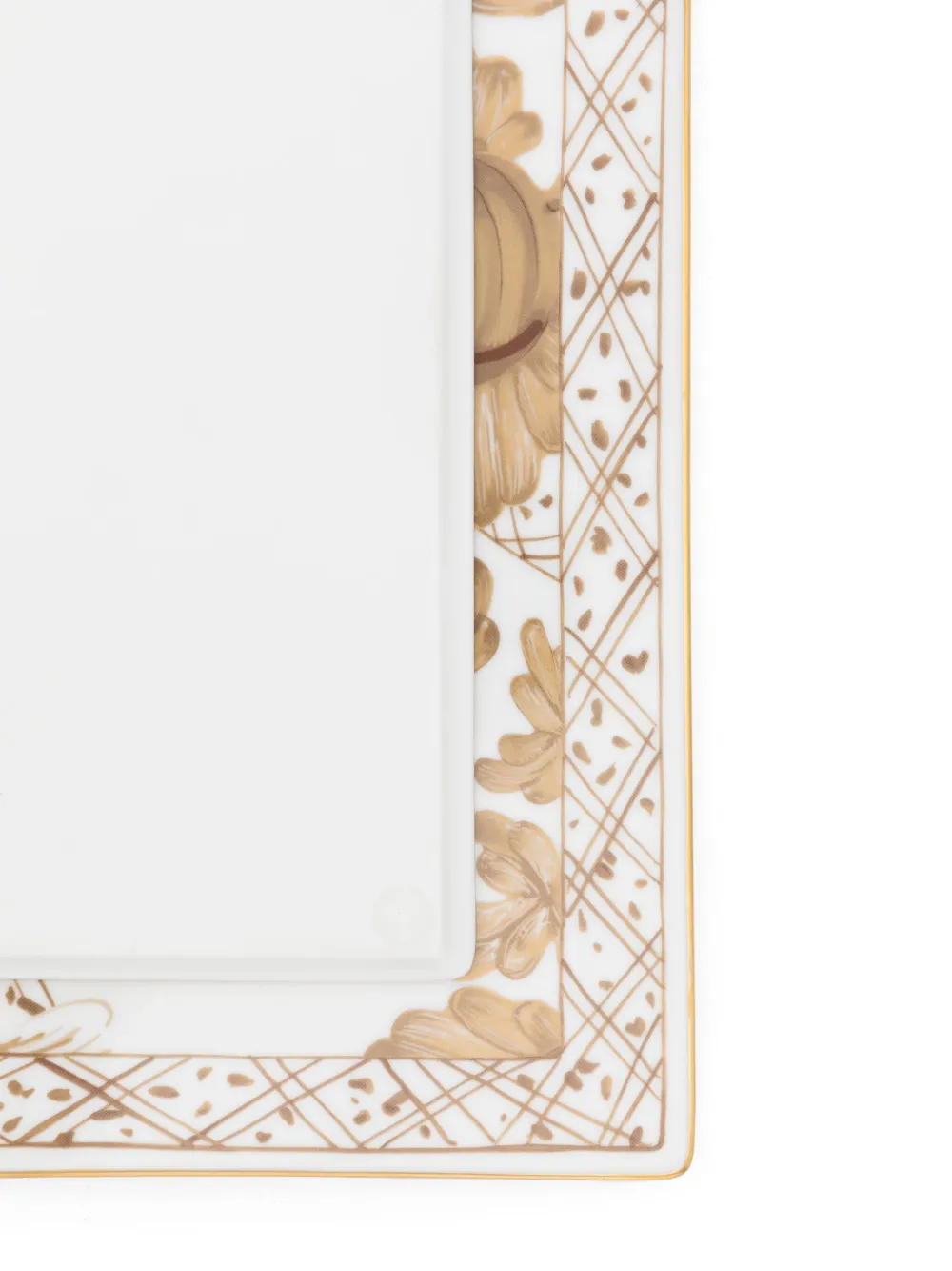 Ginori 1735 Iris-motif Placemats (set Of Two) In White