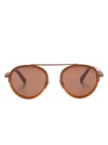 Zegna round-frame sunglasses - Brown