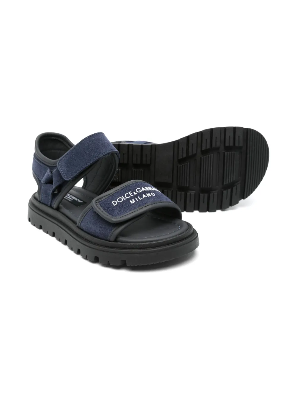 Dolce & Gabbana Kids Sandalen met logodetail - Blauw