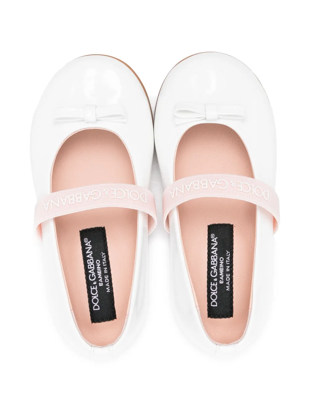 Dolce & Gabbana Kids Ballerina's met strikdetail Wit