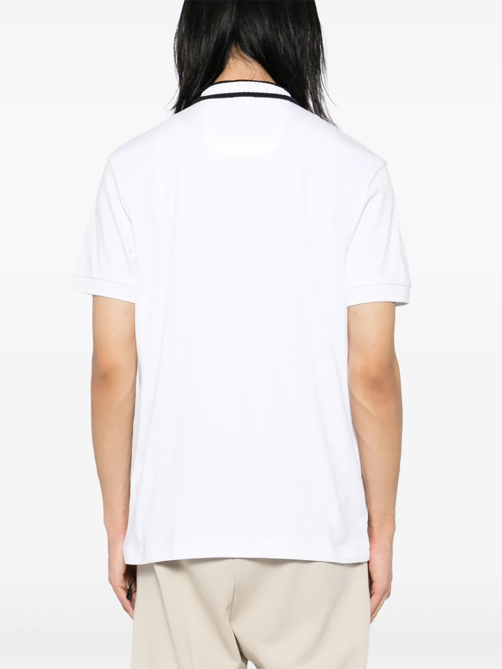 BOSS Poloshirt met logopatch Wit