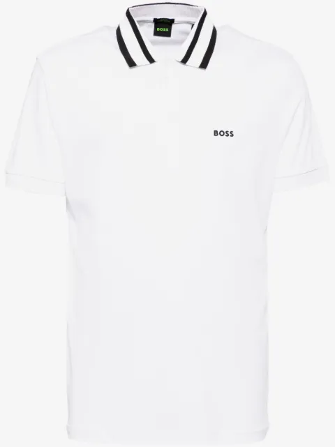 BOSS logo patch short-sleeves polo shirt