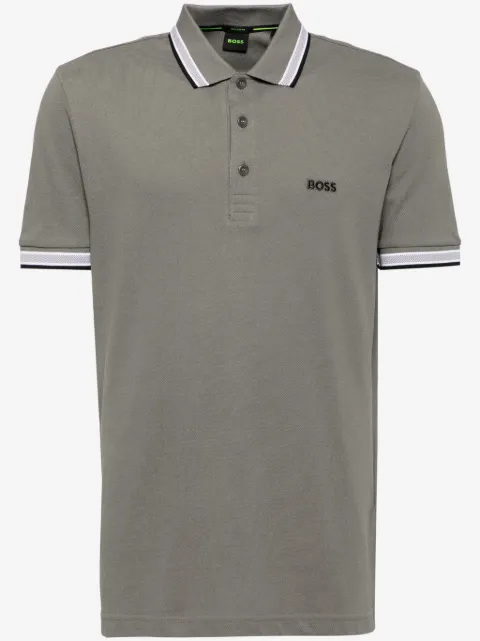 BOSS logo embroidery short-sleeves polo shirt