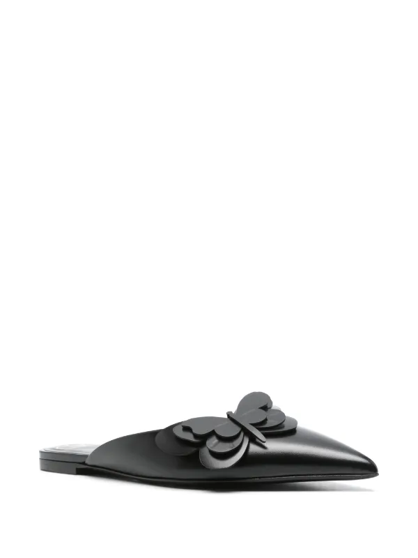 【関税&送料込】Valentino Garavani Slippers NEW Valentino Garavani Men's V-Logo Leather Slippers Size 12