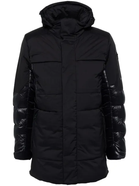 BOSS logo patch padded coat