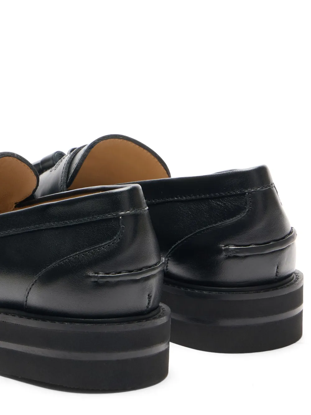 Stuart Weitzman leather loafers Black