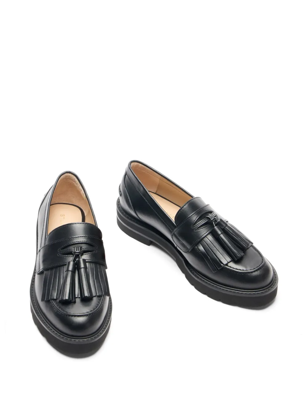 Stuart Weitzman leather loafers Black