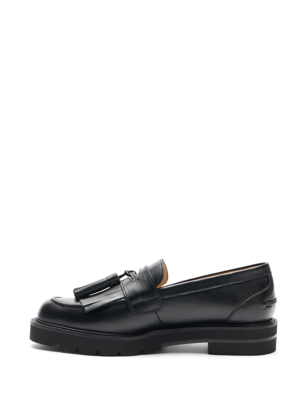 Stuart Weitzman leather loafers Black