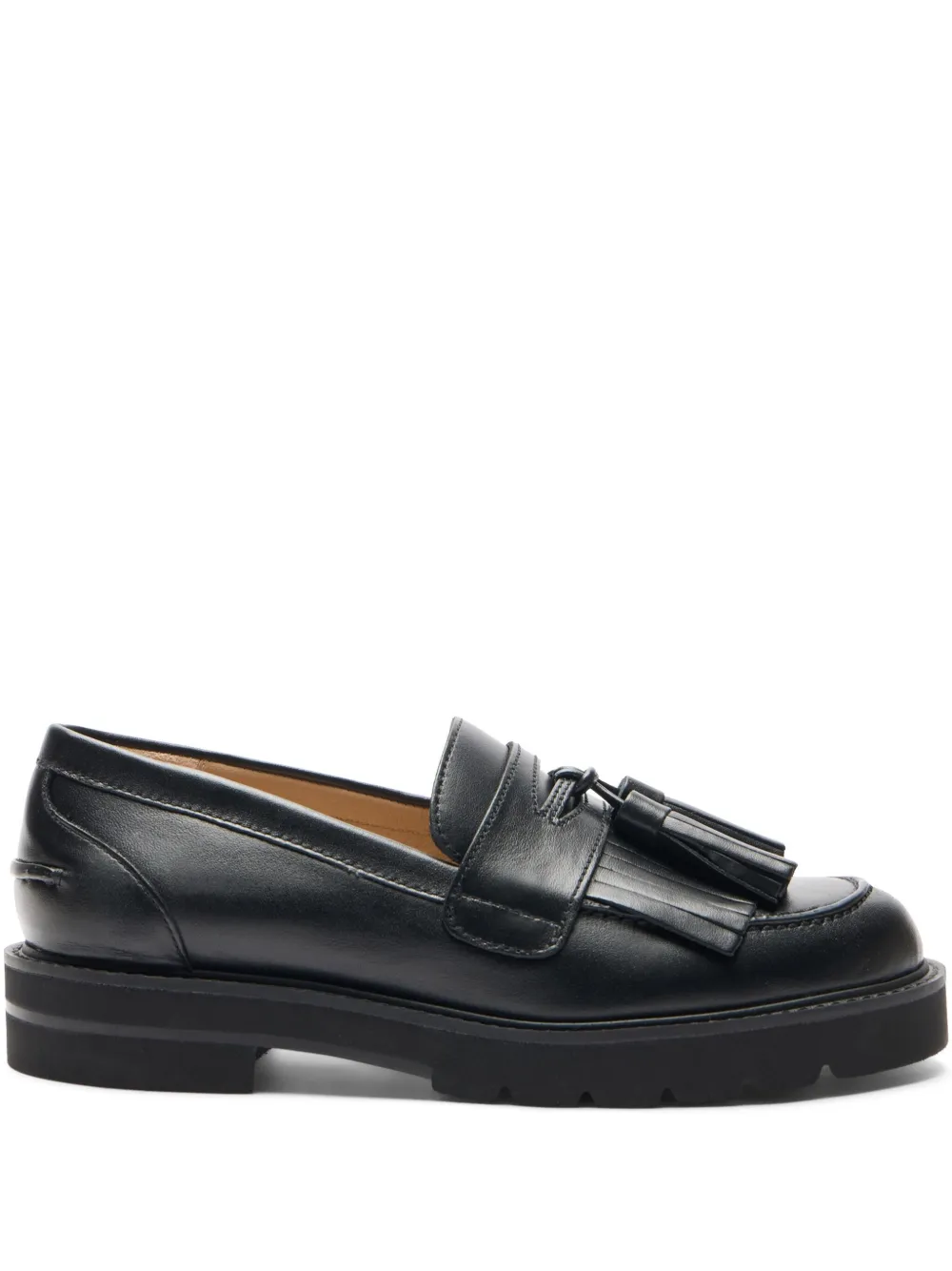 Stuart Weitzman leather loafers Black