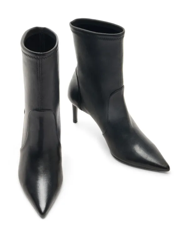 ショートブーツ・ブーティ Stuart Weitzman Black leather Stuart Power ankle boots Stuart Weitzman Stuart Power Booties | Neiman Marcus