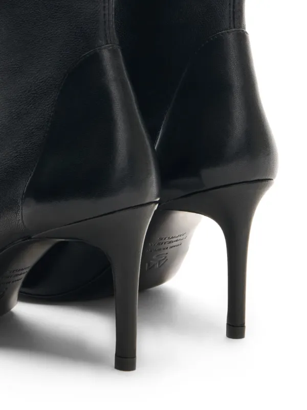 パンプス STUART WEITZMAN Black Leather Stuart Power Ankle Boots Stuart Weitzman 75mm Stuart Power Boots | Black | FARFETCH