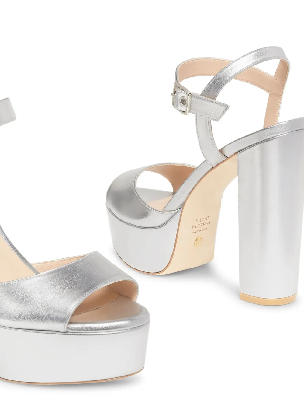 Stuart Weitzman 95mm Ryder sandals Silver