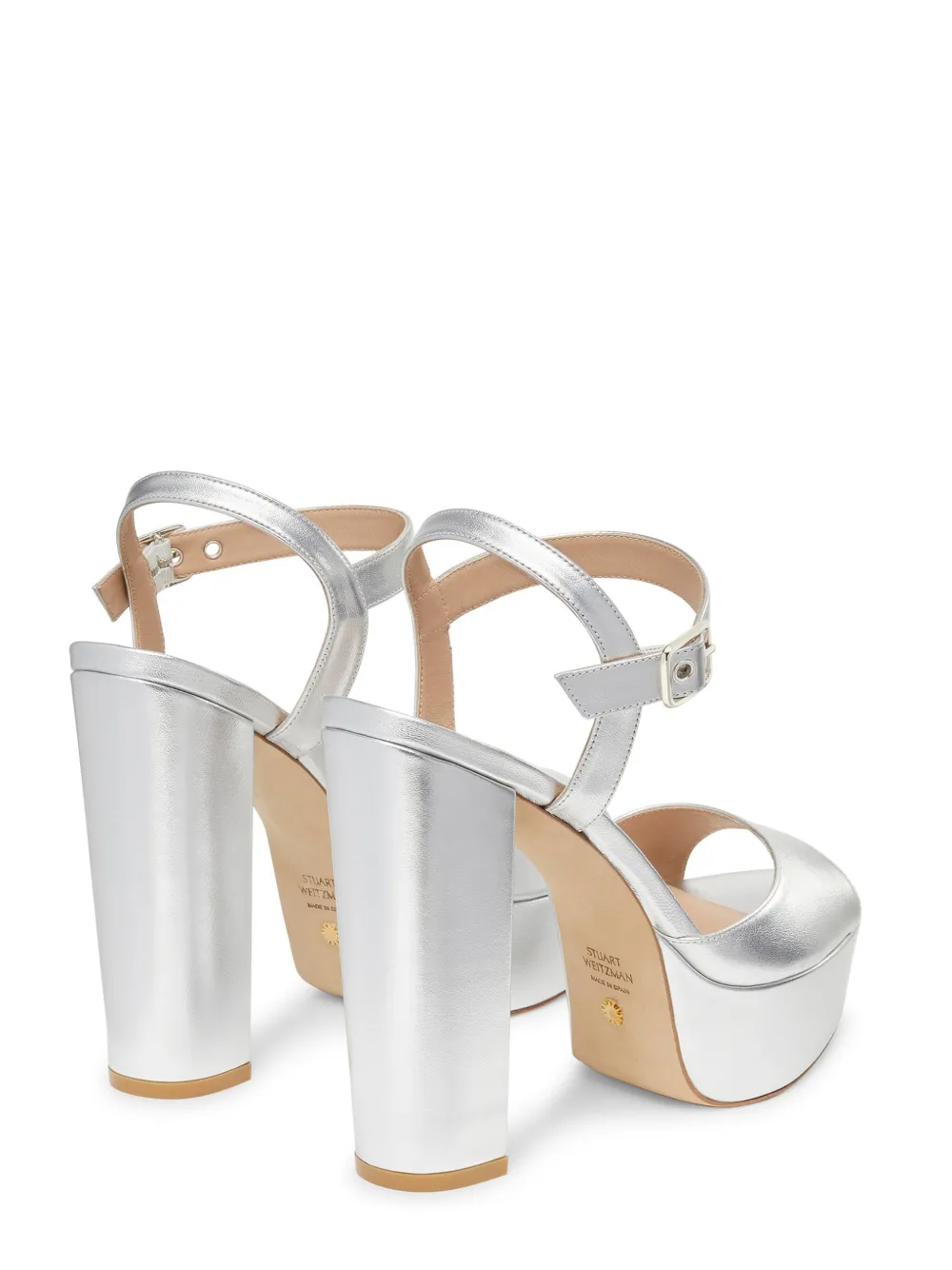 Stuart Weitzman 95mm Ryder sandals Silver