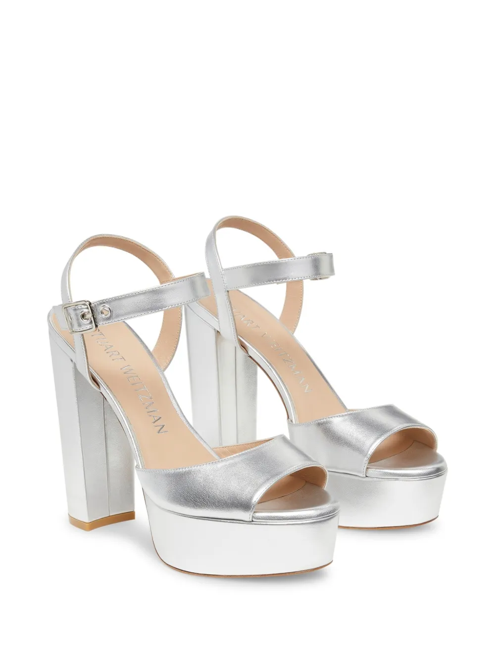 Stuart Weitzman 95mm Ryder sandals Silver