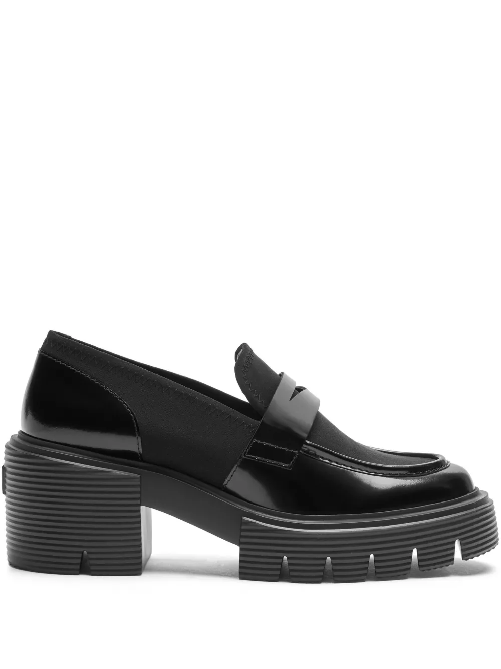 Stuart Weitzman 60mm leather loafers Black