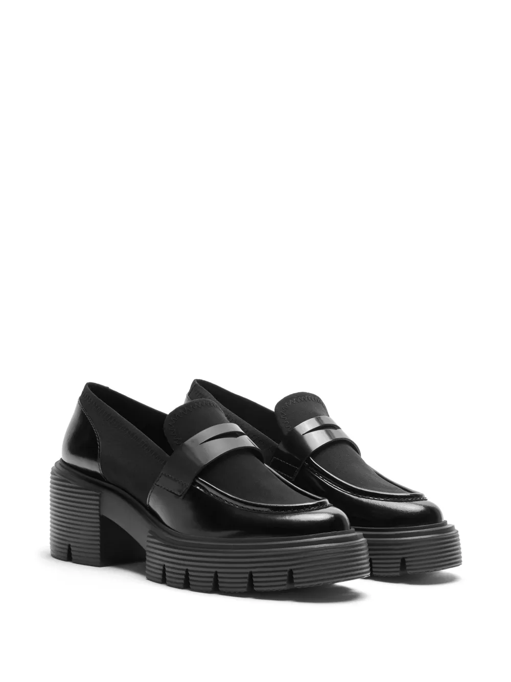 Stuart Weitzman 60mm leather loafers Black