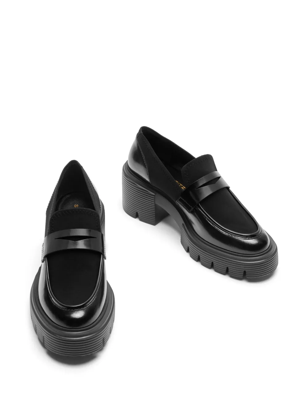 Stuart Weitzman 60mm leather loafers Black