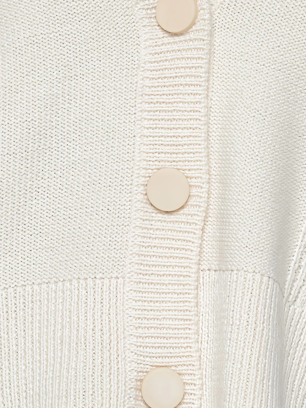 Armani Exchange Cable-knit Button Cardigan In White
