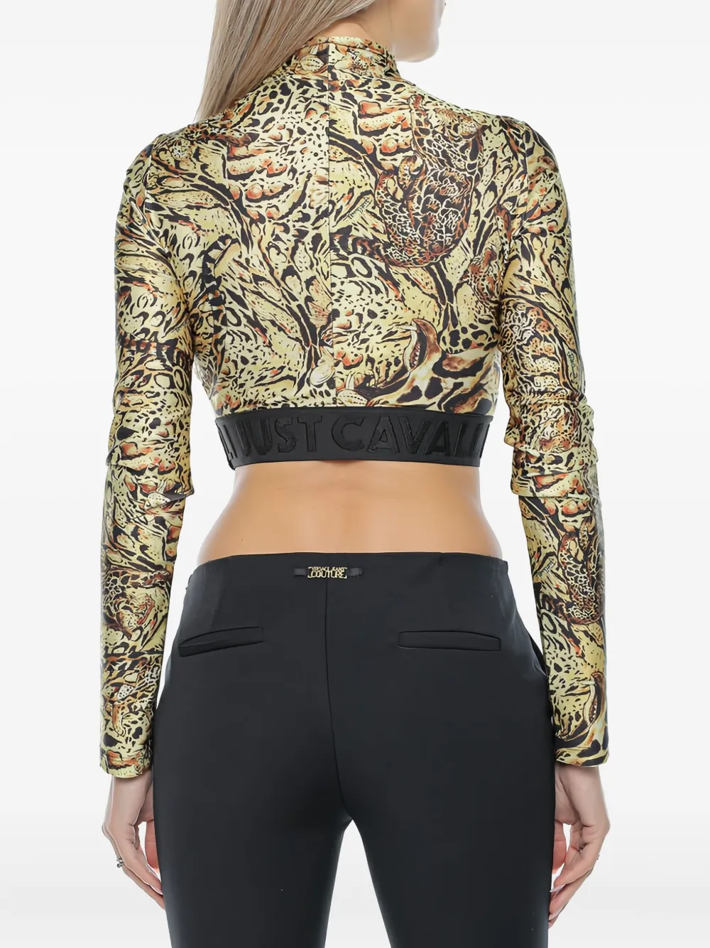 Just Cavalli T-shirt met dierenprint Geel