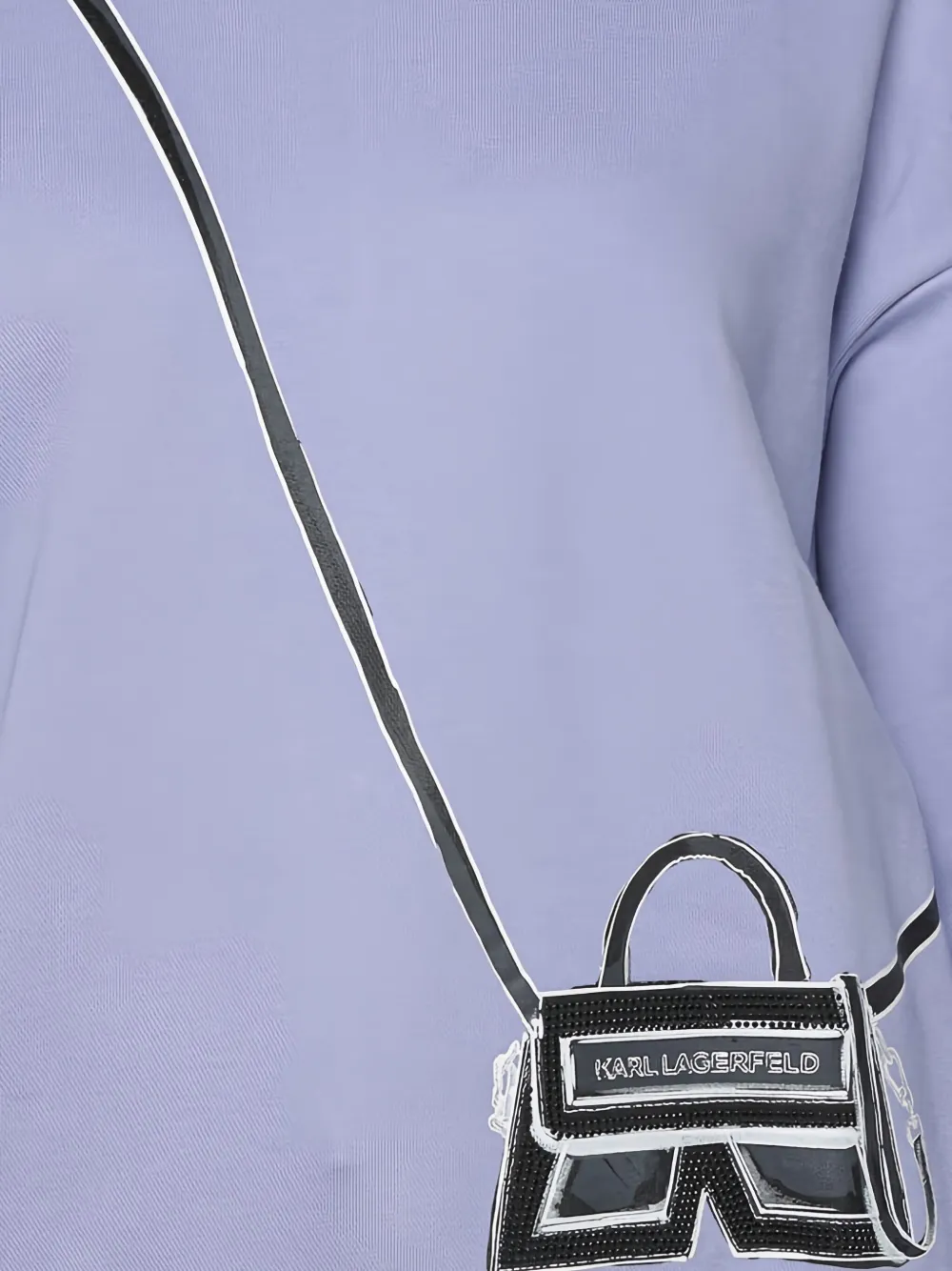 Karl Lagerfeld K Bag Hoodie In Purple