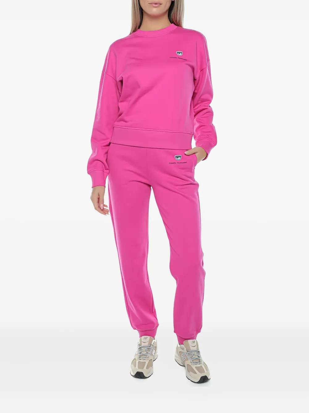Chiara Ferragni Logo-embroidered Track Pants In Pink