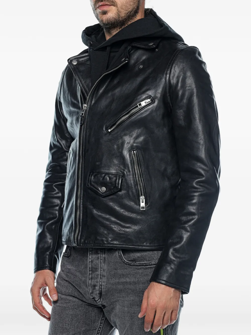 Ksubi Capitol leather jacket Zwart