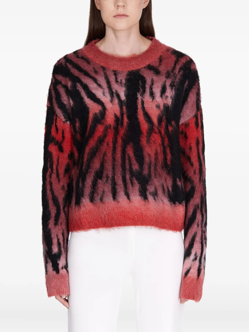 Just Cavalli Trui met tijgerprint Rood