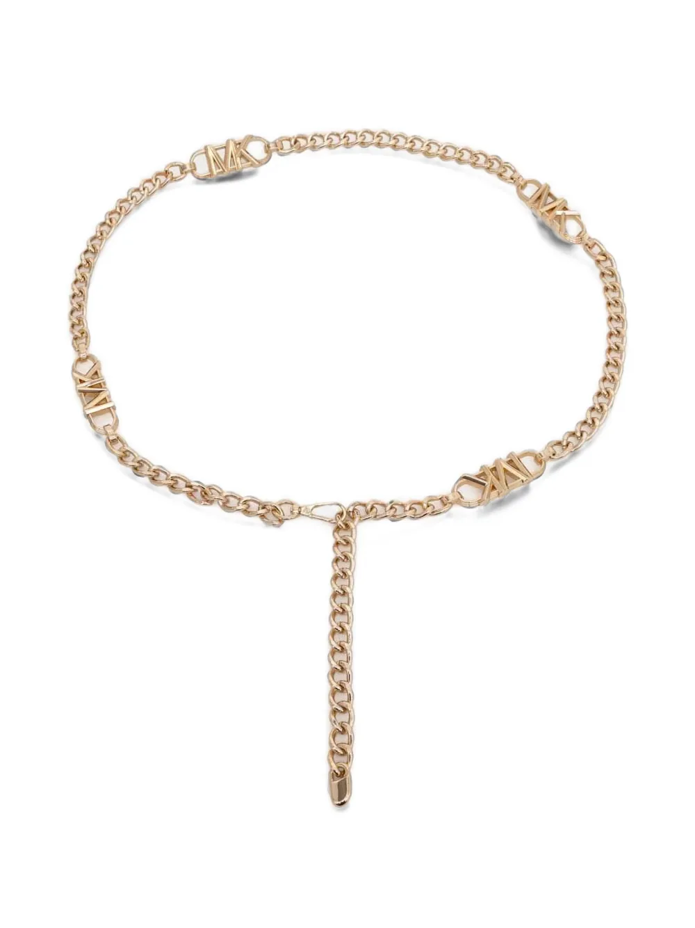 Michael Michael Kors Empire Logo Chain Belt In Gold
