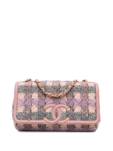 Cheap HOT SALE CHANEL 2019 Medium Tweed CC Filigree Flap shoulder bag Women