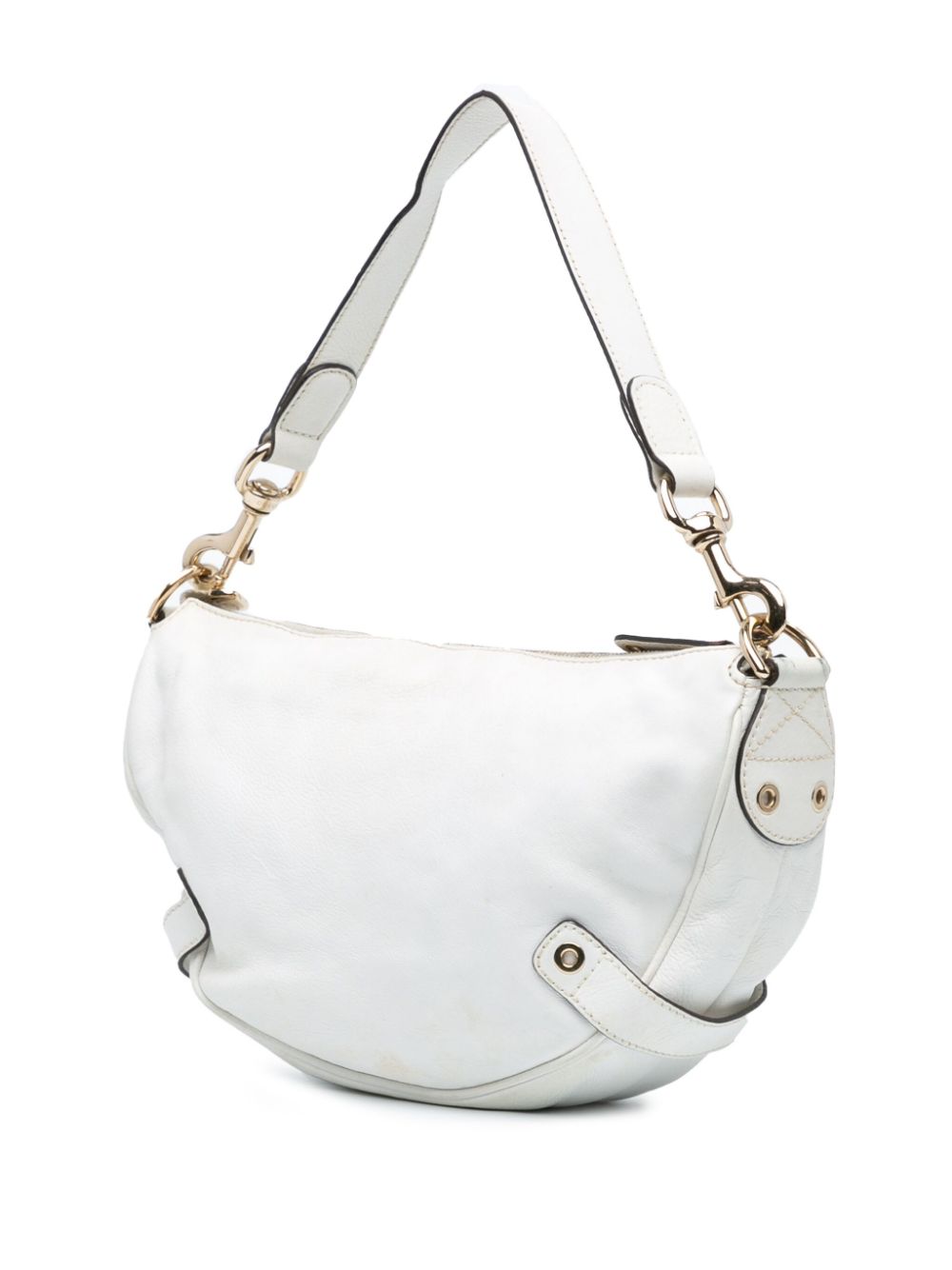 Gucci Pre-Owned 2000-2015 Leather Voyager hobo bag - WHITE