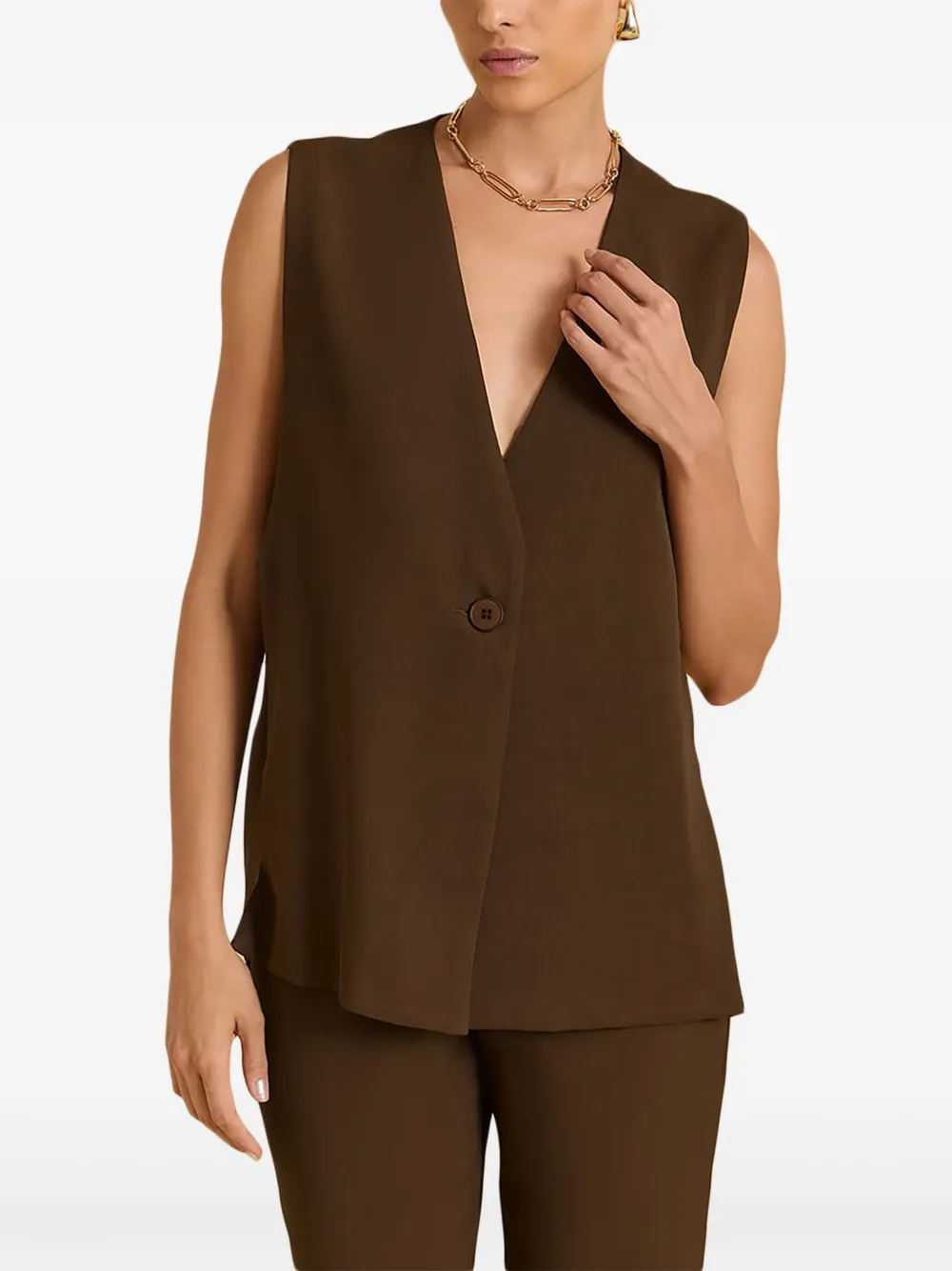 Lenny Niemeyer Gilet met zijsplit - Bruin