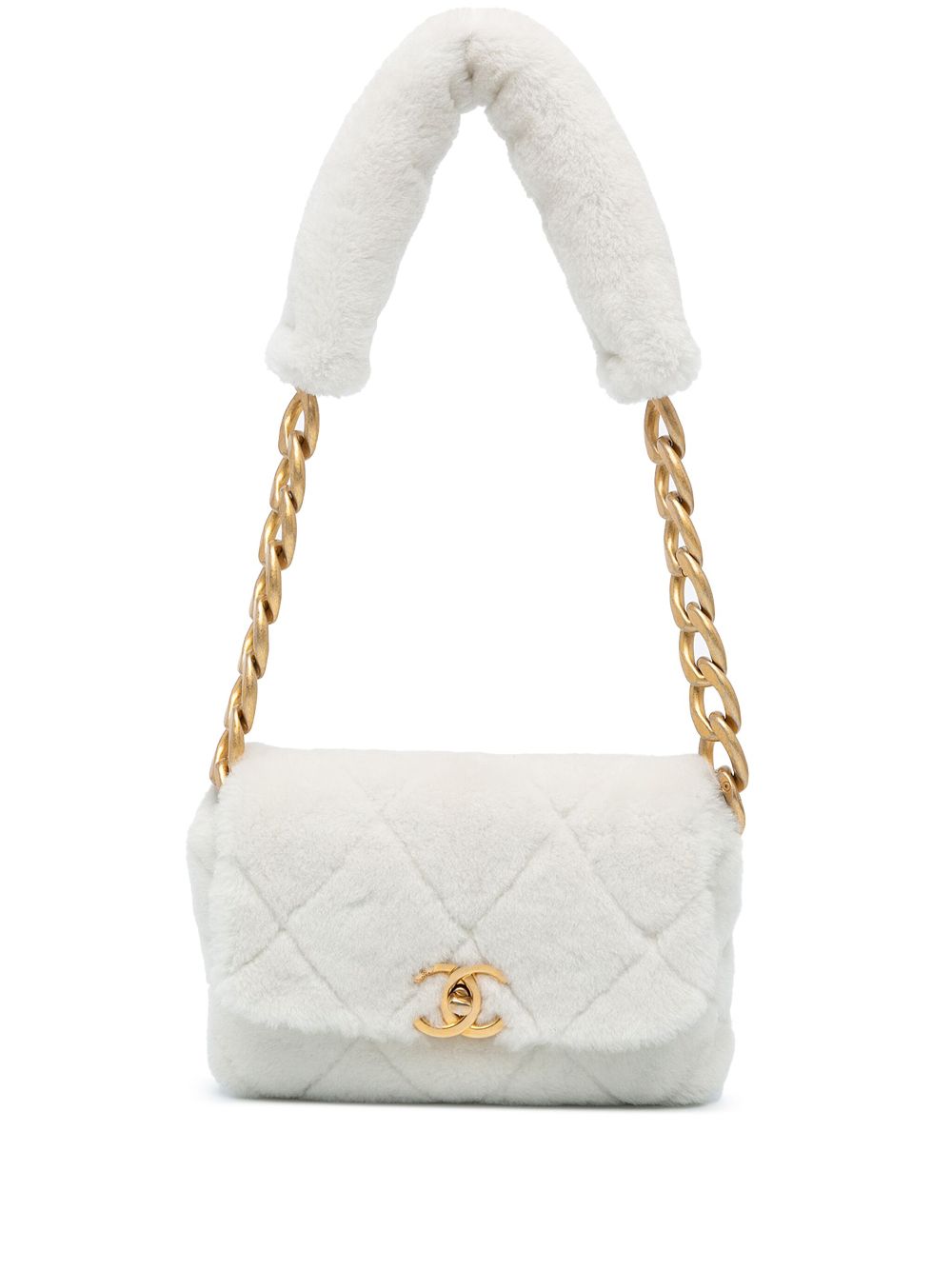 CHANEL 2020 CC Shearling Single Flap shoulder bag Women