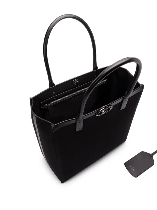 Valentino Garavani Vlogo Lock Tote Bag | Black | FARFETCH