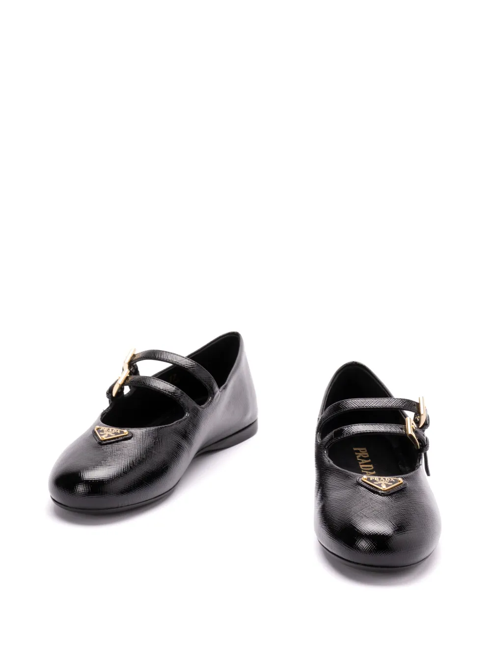 Prada Triangel ballerina's met email Zwart
