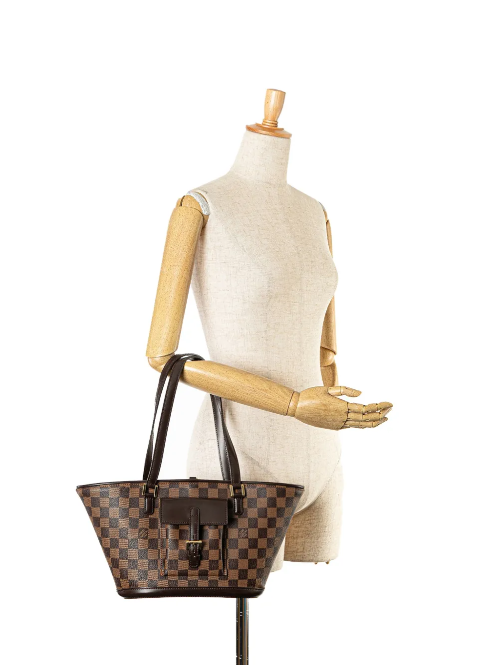 Cheap Louis Vuitton Pre-Owned 2003 Damier Ebene Manosque PM shoulder bag WOMEN