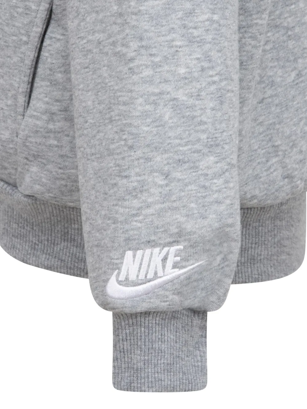 Nike Kids Hoodie met geborduurd logo Grijs