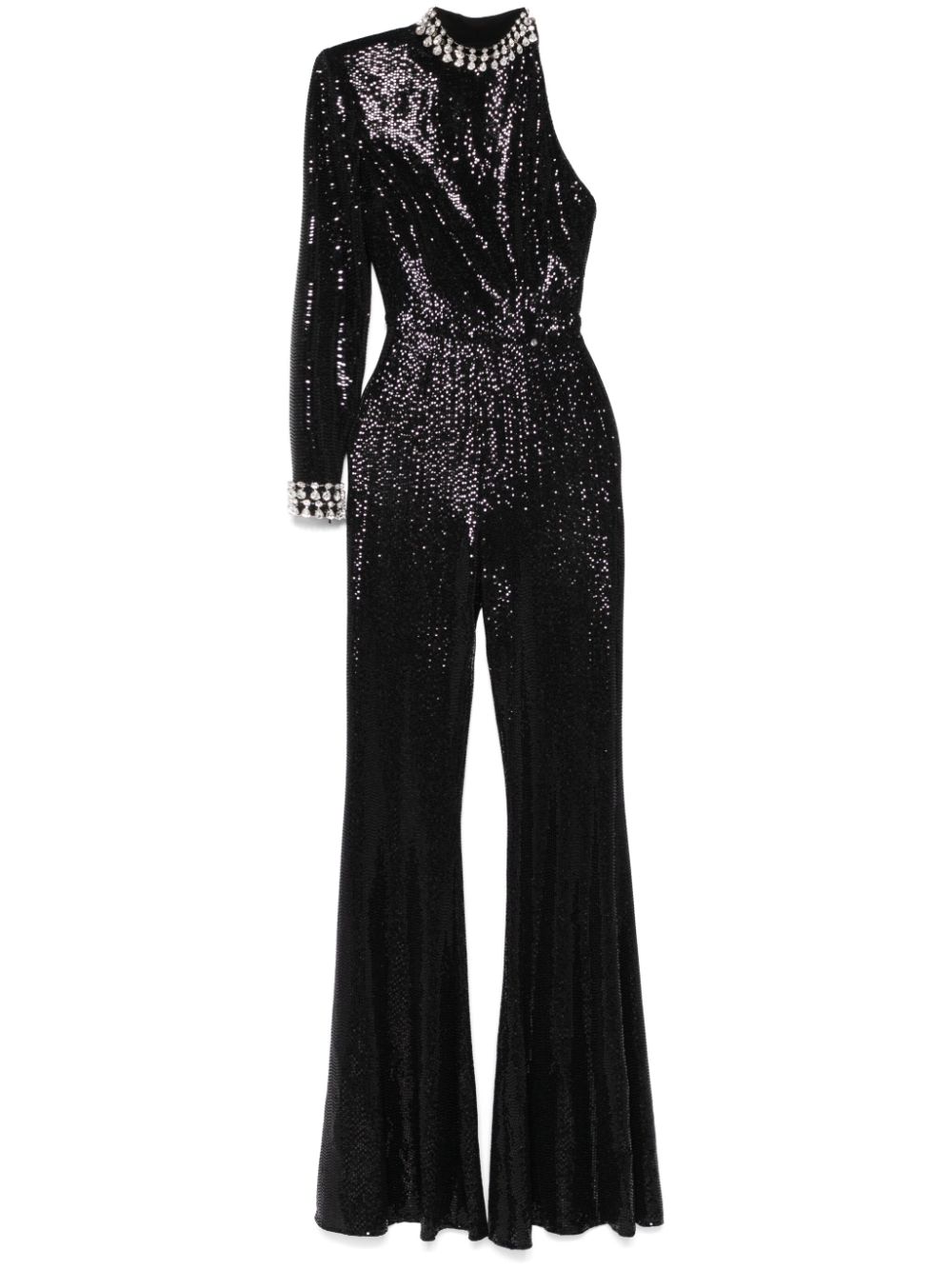 sequined flared jumpsuit