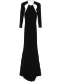 NISSA open-back gown - Black