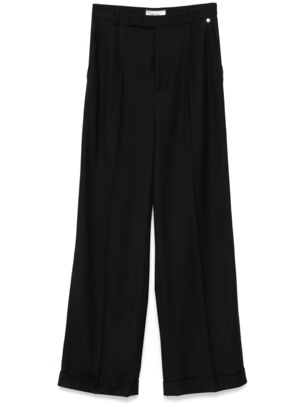 mid-rise straight trousers