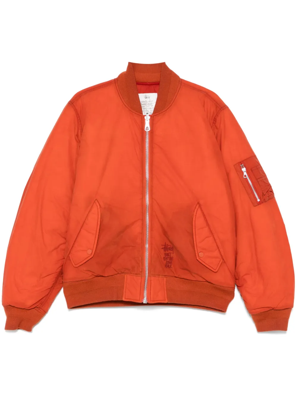 Stüssy waxed quilted bomber jacket